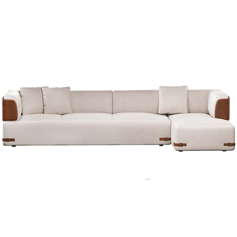 Угловой диван Richmond Молочный Коричневый в Екатеринбурге | Loft Concept 