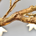 Люстра в виде золотой ветки с цветами Glass Flower Pendant Light варинант исполнения - 8 | Loft Concept в Екатеринбурге