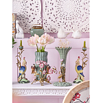 Подсвечник в образе попугая из фарфора с бронзовыми элементами Eden Garden варинант исполнения - 4 | Loft Concept в Екатеринбурге