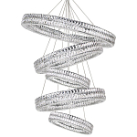 Вертикальная Композиция из круглых Хрустальных светильников Elizabeth Хром варинант исполнения - 1 | Loft Concept в Екатеринбурге