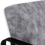 Кресло серый велюр с жесткими подлокотниками на полозьях Ashton варинант исполнения - 5 | Loft Concept в Екатеринбурге