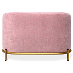 Банкетка овальная пыльно-розовый велюр на 4-х металлических ножках золотого цвета SANJAY варинант исполнения - 2 | Loft Concept в Екатеринбурге