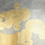 Обои ручная роспись в стиле Арт-деко Namban Colourway SC-289 on gold gilded paper варинант исполнения - 1 | Loft Concept в Екатеринбурге