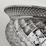 Потолочный светильник с чашеобразным плафоном из толстого волнообразного стекла и широким узорчатым основанием Hinkley варинант исполнения - 6 | Loft Concept в Екатеринбурге