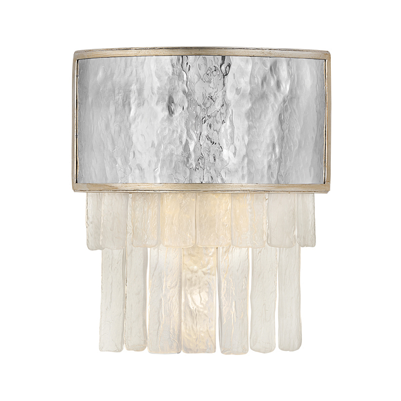 Бра с прозрачными подвесками из текстурированного стекла Hinkley Золотой Сталь Белый Бежевый в Екатеринбурге | Loft Concept 