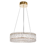 Люстра подвесная круглая из прозрачного хрусталя с золотым корпусом Selfsufficient варинант исполнения - 3 | Loft Concept в Екатеринбурге