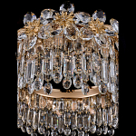 Люстра круглая с декоративными элементами в виде крупных хрустальных цветов Palace Gardens варинант исполнения - 5 | Loft Concept в Екатеринбурге