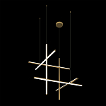 Люстра с 6-ю  пересекающимися цилиндрическими плафонами на тонких тросах Trumpet tube варинант исполнения - 3 | Loft Concept в Екатеринбурге