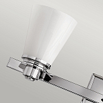 Бра для ванных комнат с белыми стеклянными конусными плафонами Hinkley варинант исполнения - 3 | Loft Concept в Екатеринбурге