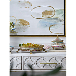 Чаша с цветочным орнаментом на бронзовых ножках Eden Garden варинант исполнения - 2 | Loft Concept в Екатеринбурге