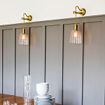 Бра с подвесной лампой на шнуре и ребристым патроном Elstead Lighting варинант исполнения - 2 | Loft Concept в Екатеринбурге