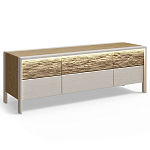 ТВ тумба 2 двери и 2 ящика с подсветкой на рельефном фасаде Warm Industrial варинант исполнения - 5 | Loft Concept в Екатеринбурге