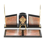 Настольный письменный набор из розового мрамора Marble Accessory варинант исполнения - 1 | Loft Concept в Екатеринбурге