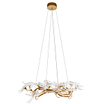 Люстра подвесная с прозрачными стеклянными птичками на ветвях Диаметр 80 см Serip Voa варинант исполнения - 2 | Loft Concept в Екатеринбурге