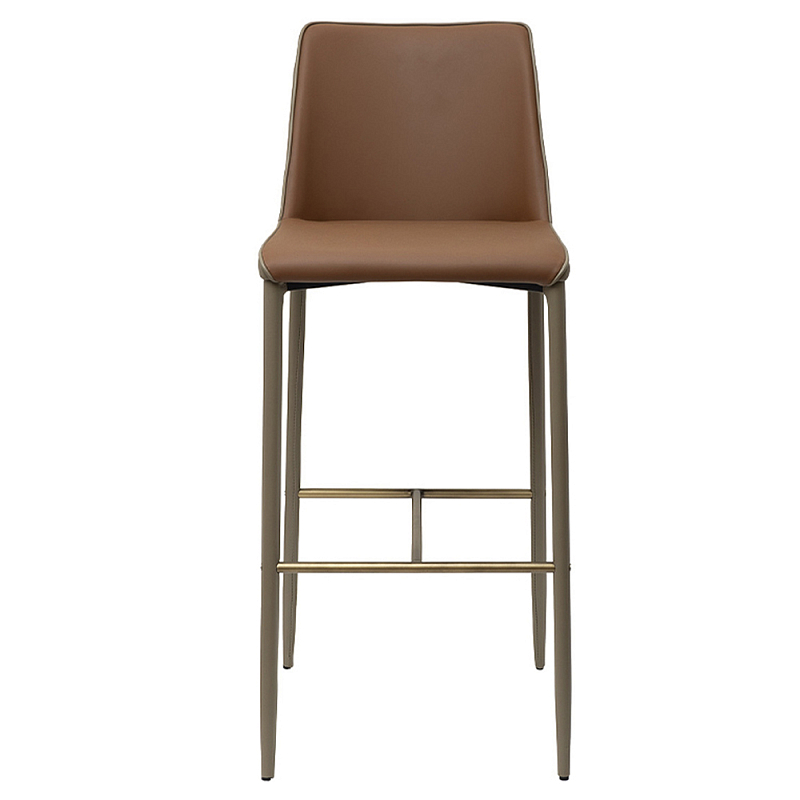 Стул барный с терракотовой обивкой из экокожи Spectacular High Chair Терракотовый Латунь Стул барный с терракотовой обивкой из экокожи Spectacular High Chair Терракотовый Латунь в Екатеринбурге | Loft Concept