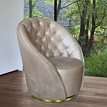 Кресло вращающееся велюровое кремовое Rotation варинант исполнения - 4 | Loft Concept в Екатеринбурге