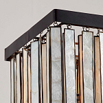 Люстра линейная прямоугольная с подвесками из натурального перламутра Nacre варинант исполнения - 3 | Loft Concept в Екатеринбурге