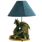 Настольная лампа с абажуром Дракон Green Dragon Синий абажур варинант исполнения - 2 | Loft Concept в Екатеринбурге