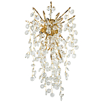 Бра с хрустальными подвесками на металлических ветках Fairytree Light Gold Wall Lamp варинант исполнения - 1 | Loft Concept в Екатеринбурге