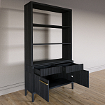 Стеллаж Primo с ящиками Черный дуб  варинант исполнения - 7 | Loft Concept в Екатеринбурге