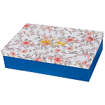 Чайный набор из фарфора синий на 6 персон 12 предметов Flower Porcelain Collection варинант исполнения - 3 | Loft Concept в Екатеринбурге