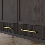 Большой Шкаф Primo Темный орех с 3 дверьми и 3 выдвижными ящиками варинант исполнения - 6 | Loft Concept в Екатеринбурге