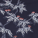 Обои ручная роспись Silk Tree Special Colourway on Empire Blue dyed silk варинант исполнения - 2 | Loft Concept в Екатеринбурге