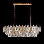 Люстра овальная с многослойными белыми и прозрачными подвесками Character Chandelier варинант исполнения - 3 | Loft Concept в Екатеринбурге