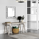 Настенное зеркало квадратной формы в черной металлической раме CORNER MIRROR BLACK варинант исполнения - 1 | Loft Concept в Екатеринбурге