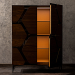 Высокий комод с узором из шпона на фасаде Sahara варинант исполнения - 2 | Loft Concept в Екатеринбурге