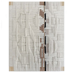 Текстильное панно ручной работы из хлопкового шнура wall panel line beige варинант исполнения - 2 | Loft Concept в Екатеринбурге