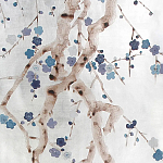 Обои ручная роспись Plum Blossom Hokusai on Tarnished Silver gilded paper варинант исполнения - 2 | Loft Concept в Екатеринбурге