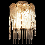 Бра с эффектом стекающего стекла и прозрачными трубками Textured Glass варинант исполнения - 3 | Loft Concept в Екатеринбурге