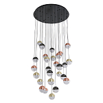 Люстра каскадная с черным круглым основанием 27 подвесов Celestial Waltz варинант исполнения - 2 | Loft Concept в Екатеринбурге