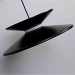 Бра черного цвета с двойным абажуром в форме конусов Obsidian Touch варинант исполнения - 3 | Loft Concept в Екатеринбурге