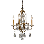 Люстра с 4-мя лампами и стеклянными подвесками в классическом стиле Feiss варинант исполнения - 1 | Loft Concept в Екатеринбурге