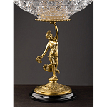 Чаша стеклянная прозрачная на бронзовой подставке с фигуркой девушки Eden Garden варинант исполнения - 6 | Loft Concept в Екатеринбурге