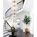 Большая многоярусная люстра с хрустальными подвесками Crystal Art Multi-tiered Gold Chandelier варинант исполнения - 2 | Loft Concept в Екатеринбурге