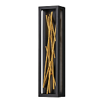 Бра в прямоугольной черной рамке с декором в виде ветвей в золотой отделке Hinkley варинант исполнения - 1 | Loft Concept в Екатеринбурге