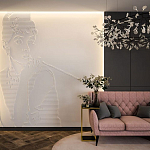 Барельеф AUDREY HEPBURN варинант исполнения - 1 | Loft Concept в Екатеринбурге