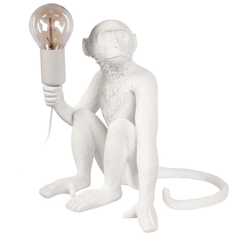 Настольная лампа Torch Monkey Белый в Екатеринбурге | Loft Concept 