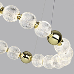 Люстра подвесная кольцевая с прозрачными рифлеными шарообразными плафонами Crystal Globule варинант исполнения - 4 | Loft Concept в Екатеринбурге