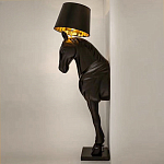 Horse Statue Floor Lamp Большой светильник Черная Лошадь варинант исполнения - 3 | Loft Concept в Екатеринбурге