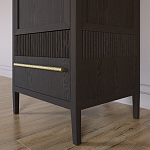 Узкий Шкаф Primo с 2 выдвижными ящиками Темный орех варинант исполнения - 4 | Loft Concept в Екатеринбурге