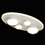 Потолочный светильник овальной формы белого цвета с 4-мя лампами Lunar Pebbles варинант исполнения - 3 | Loft Concept в Екатеринбурге