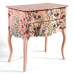 Комод розовый с росписью Цветы L.XV CHEST OF DRAWERS Flowers варинант исполнения - 2 | Loft Concept в Екатеринбурге