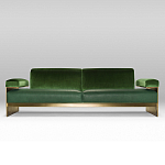 Эксклюзивный Диван в стиле Арт-деко Phoenix с элегантными латунными элементами  варинант исполнения - 1 | Loft Concept в Екатеринбурге