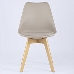 Стул с основой из пластика и мягким сиденьем Arvika Beige варинант исполнения - 3 | Loft Concept в Екатеринбурге