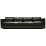 Дизайнерский кожаный диван черный Poltronova Saratoga Sofa варинант исполнения - 3 | Loft Concept в Екатеринбурге