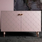 Дизайнерский комод розовый с фактурным фасадом Tiles варинант исполнения - 1 | Loft Concept в Екатеринбурге
